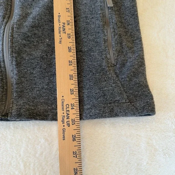 Patagonia Women's Large Synchilla Fleece Jacket Full Zip Heather Gray LOGO - Picture 7 of 9